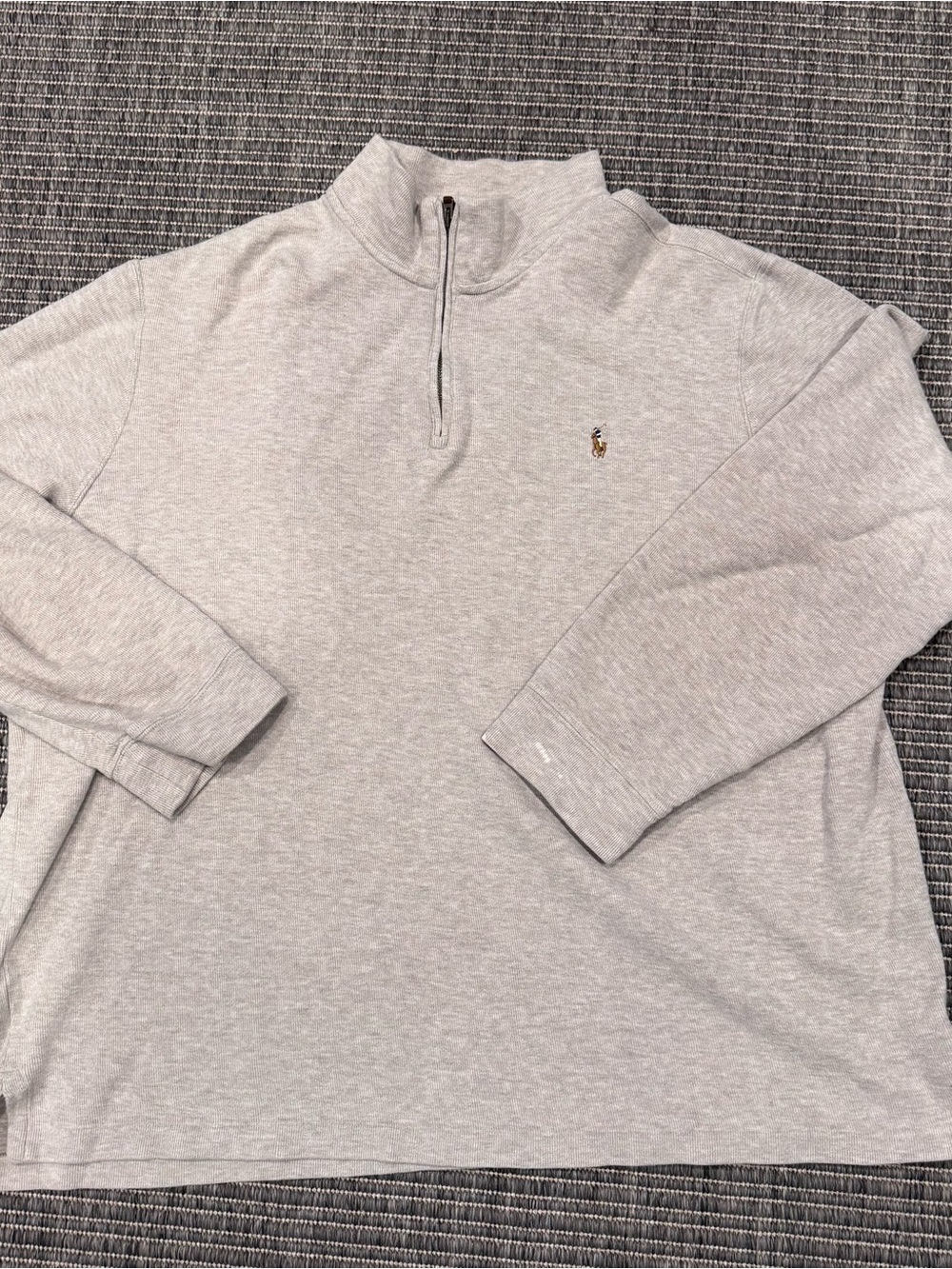 Ralph Lauren Beige Crewneck 1/4 zip sweatshirt